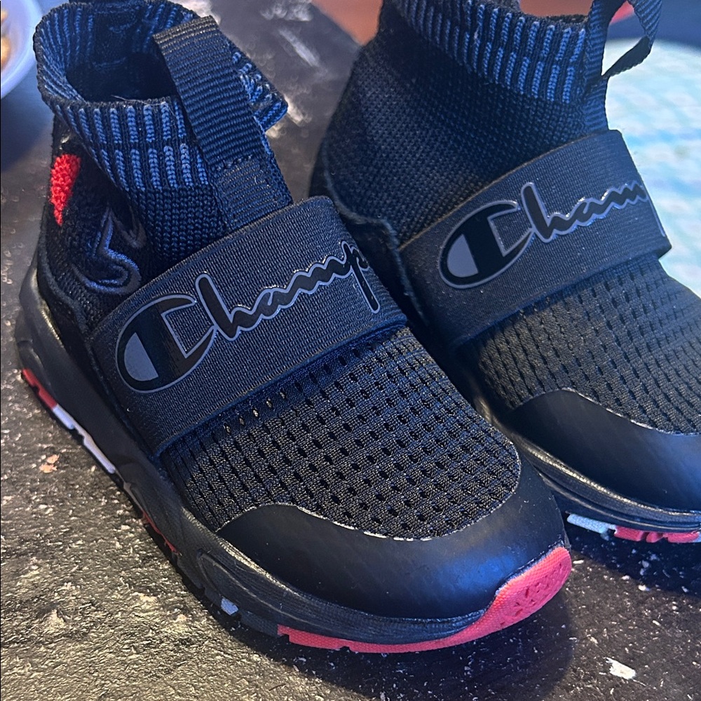 Champion Kids Black and Red High-Top Sneakers toddler